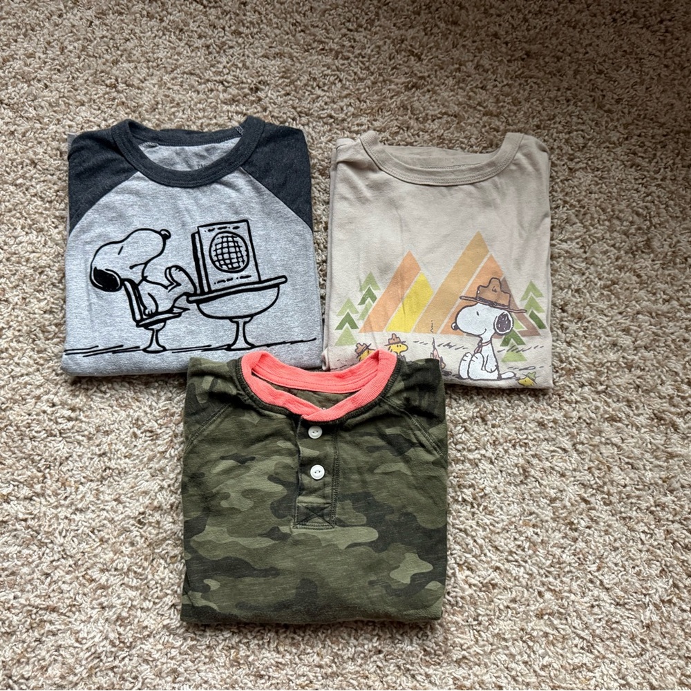 Boys Gap Kids Long Sleeve Shirt Lot – Size 8 / Medium